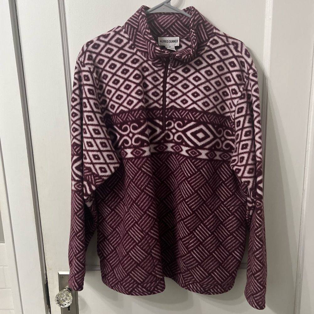 Vintage Alfred Dunner fleece quarter zip